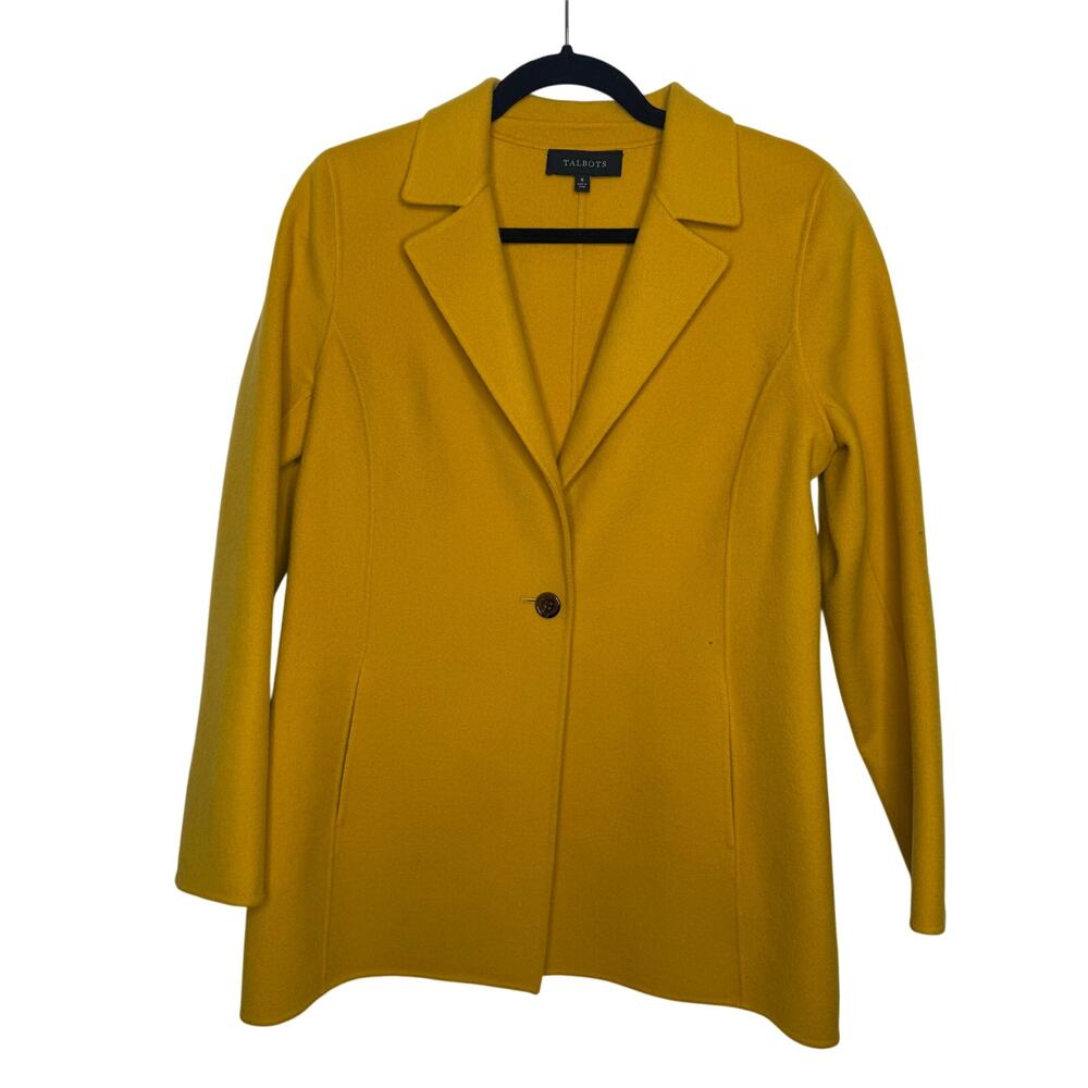 Talbots Womens Yellow Wool Jacket Size 8